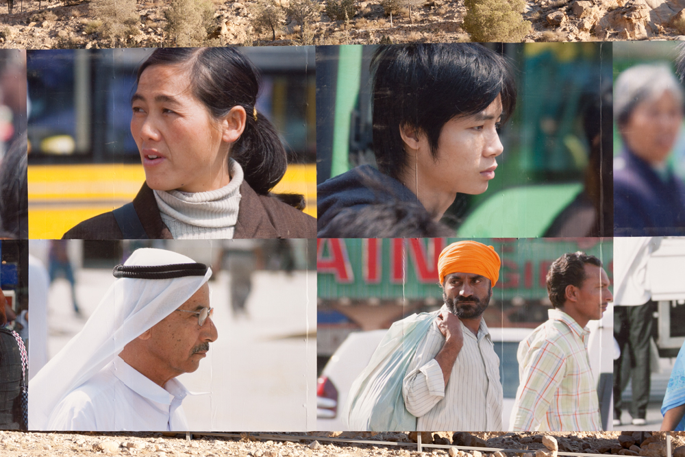 Travelers and Passersby, detail, 2008, billboard – Jordan Festival, Petra, 2008. Photo Marie Le Mounier